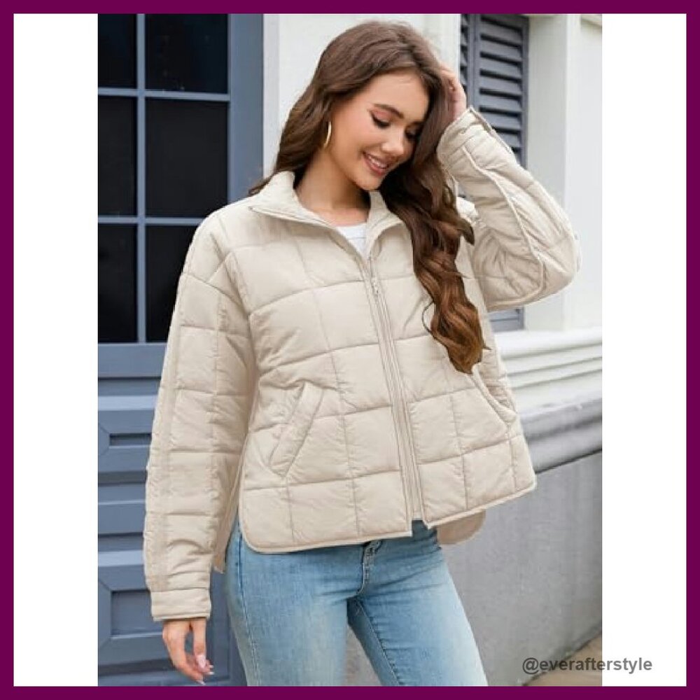 Lightweight Oversized Puffer Jacket Packable Fold… - image 4